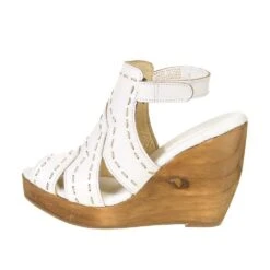 Womens Very Volatile White Wedge Sandals -Outlet Cowgirl Looks Store 04S19015 15