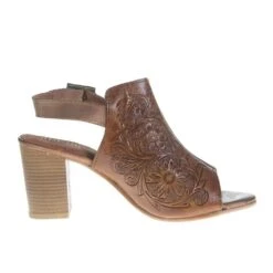Roper Footwear Women's Tan Floral Tooled Leather Heel -Outlet Cowgirl Looks Store 09 021 0946 1276 4