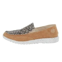 Roper Women`s Tan Canvas Slip On Moc -Outlet Cowgirl Looks Store 09 021 1794 2979 3