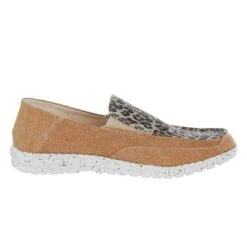 Roper Women`s Tan Canvas Slip On Moc -Outlet Cowgirl Looks Store 09 021 1794 2979 5
