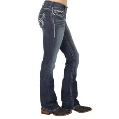 Ariat Women's R.E.A.L. Entwined Mid Rise Stretch Boot Cut Jeans -Outlet Cowgirl Looks Store 10017510 2