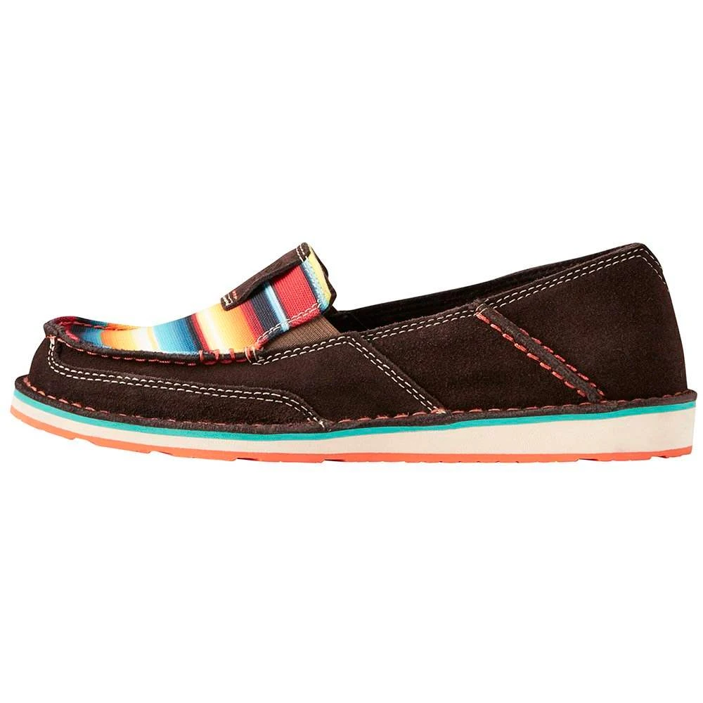 Women's Ariat Cruiser Chocolate Serape Suede Shoes 2 Women's Ariat Cruiser Chocolate Serape Suede Shoes - Image 2