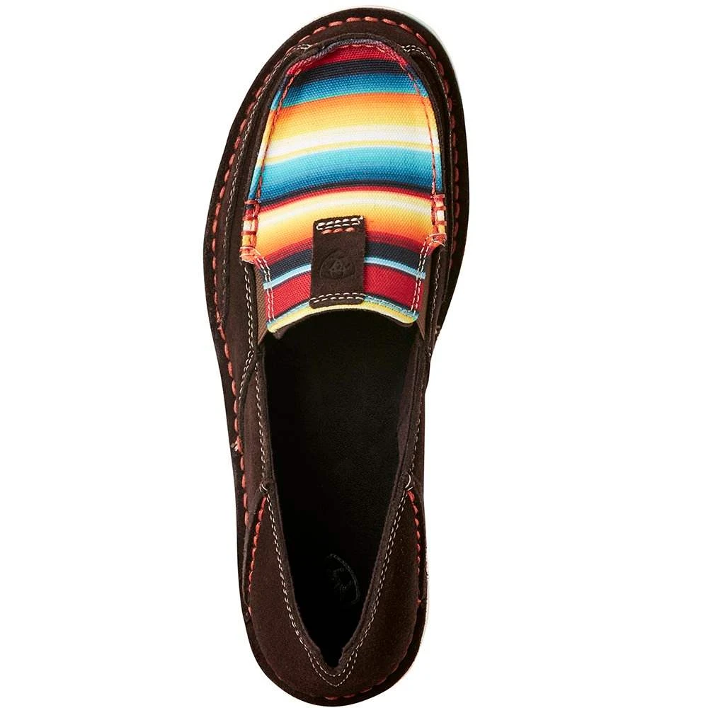 Women's Ariat Cruiser Chocolate Serape Suede Shoes 4 Women's Ariat Cruiser Chocolate Serape Suede Shoes - Image 4