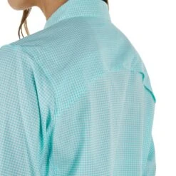 Ariat Women's Aqua Check VentTek Shirt -Outlet Cowgirl Looks Store 10042743 05