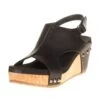 Corkys Footwear Women's Black Wedge Sandal