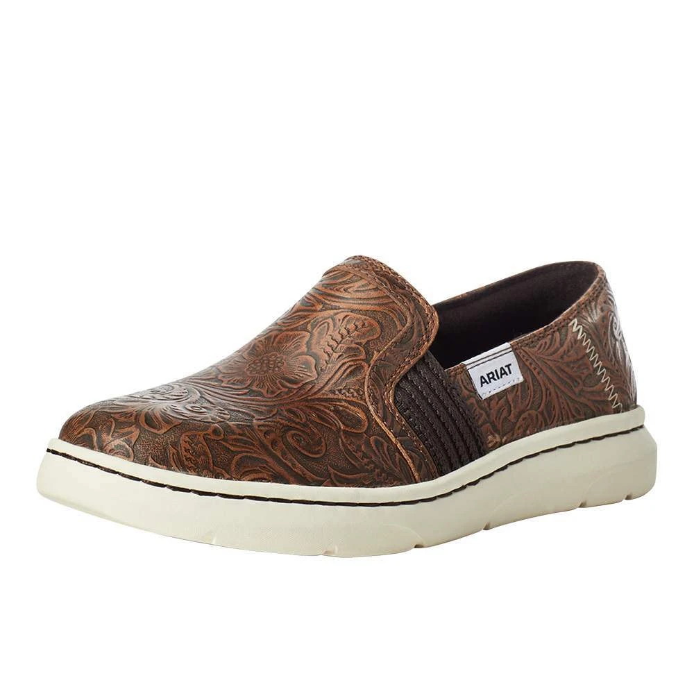Ariat Womens Brown Floral Embossed Ryder Casual 1 Ariat Womens Brown Floral Embossed Ryder Casual