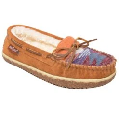 Minnetonka Women's Tilia Multi Brown Slipper