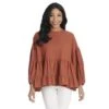 Mud Pie Women's Goldie Flounce Top