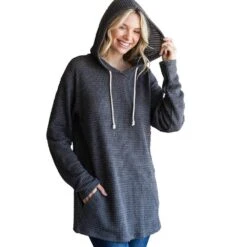 Jodifl Women's Charcoal Pullover With Hood