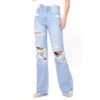Flying Monkey Women's Distressed 90's Vintage Flare
