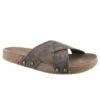 Roper Women`s Brown Sanded Cross Band Sandal