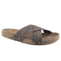 Roper Women`s Brown Sanded Cross Band Sandal