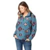 Wrangler Women'sRetro Americana 1/4 Sherpa Pullover