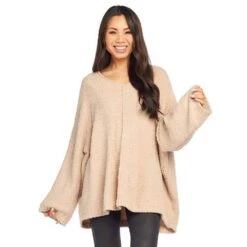 Women's Mud Pie Frances Chenille Tan Sweater