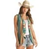 Rock & Roll Denim Women's Roll Serape Vest
