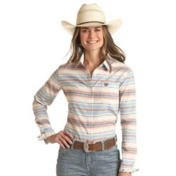 Panhandle Women's Serape Stripe Button Down