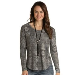Panhandle Women's Printed Sweater Top