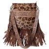 American Darling Cheetah Crossbody Purse With Fringe