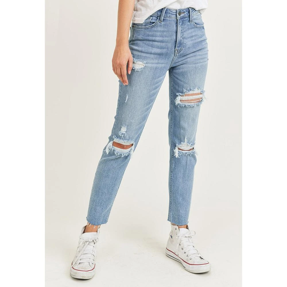 Risen Jeans Women's High Rise Distressed Skinny Jeans 1 Risen Jeans Women's High Rise Distressed Skinny Jeans