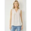 Entro Womens Oatmeal Sleeveless Top