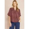 Entro Womens Bubble Sleeve Top