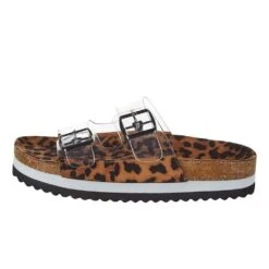 Corkys Footwear Women`s Corky's Beach Babe Clear Leopard Slide -Outlet Cowgirl Looks Store 30 5086 CLLP 3