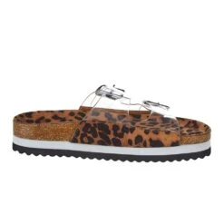 Corkys Footwear Women`s Corky's Beach Babe Clear Leopard Slide -Outlet Cowgirl Looks Store 30 5086 CLLP 5