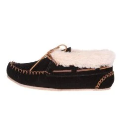 Minnetonka Women's Chrissy Black Suede Slipper -Outlet Cowgirl Looks Store 40030 2