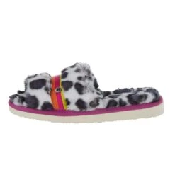 Minnetonka Women's White Leopard Print Slipper -Outlet Cowgirl Looks Store 590143 3