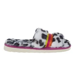 Minnetonka Women's White Leopard Print Slipper -Outlet Cowgirl Looks Store 590143 5