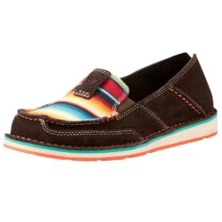 Women's Ariat Cruiser Chocolate Serape Suede Shoes