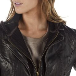 Montanaco Women's Faux Leather Jacket -Outlet Cowgirl Looks Store 801108 CHOC 03