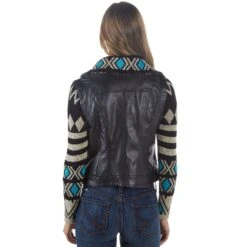 Montanaco Women's Aztec Faux Leather Jacket -Outlet Cowgirl Looks Store BF18280 05