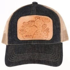 Ladies Tooled Leather Cactus Cap -Outlet Cowgirl Looks Store CACT CAP 7