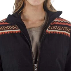 Montanaco Montana Bonded Jacket With Aztec Print -Outlet Cowgirl Looks Store EF18411A 03