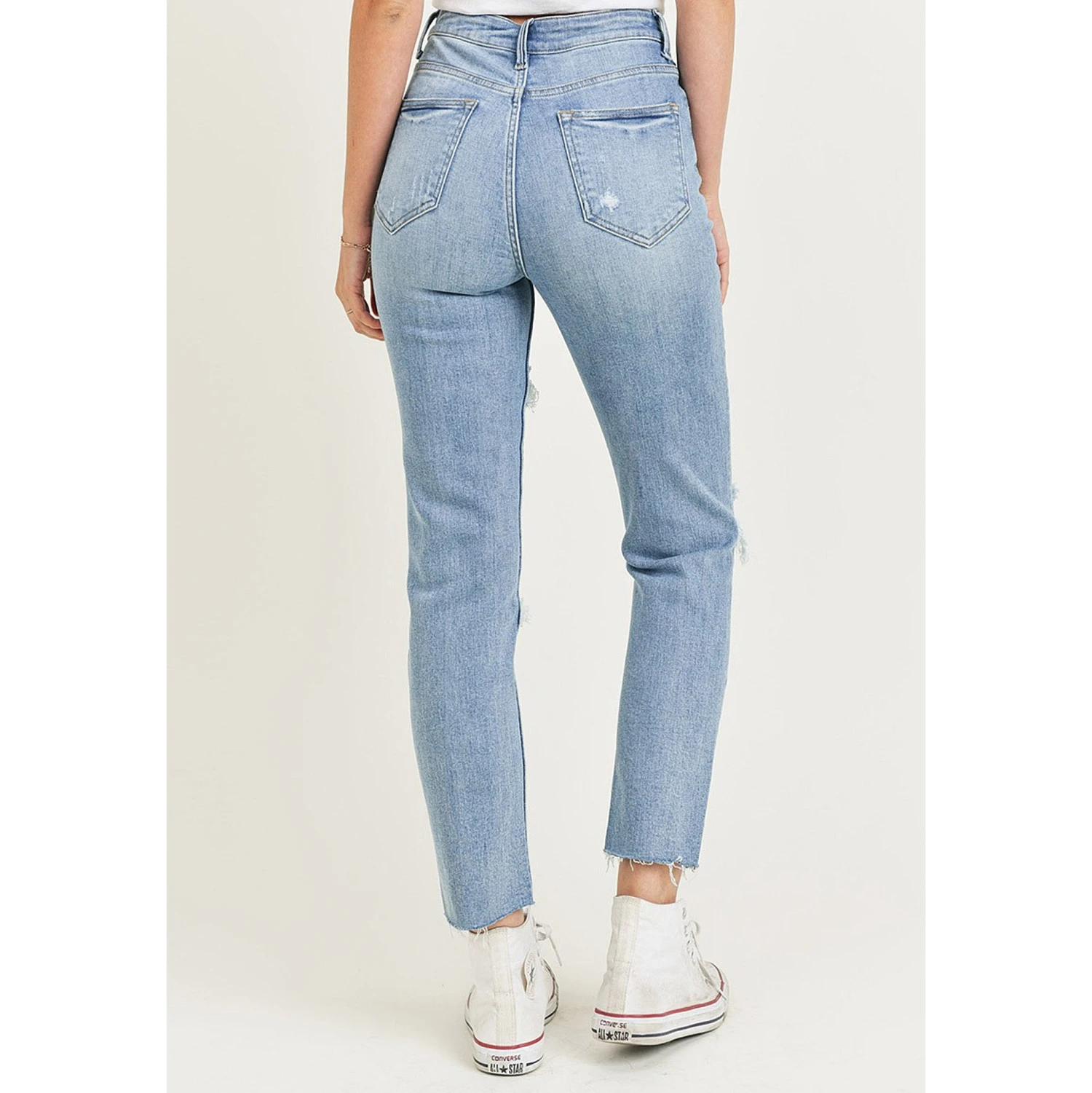 Risen Jeans Women's High Rise Distressed Skinny Jeans 2 Risen Jeans Women's High Rise Distressed Skinny Jeans - Image 2