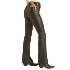 Rock & Roll Denim Women's Faux Leather Pants -Outlet Cowgirl Looks Store RRWD4HRZQ0 3
