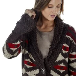 Montanaco Montana Long Aztec Sweater Cardigan -Outlet Cowgirl Looks Store S004 03